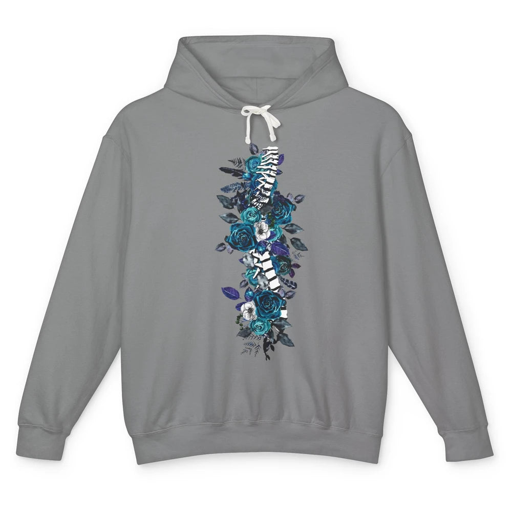 Floral Spine Anatomy Botanical Spine Ankylosing Spondylitis Unisex Lightweight Hoodie