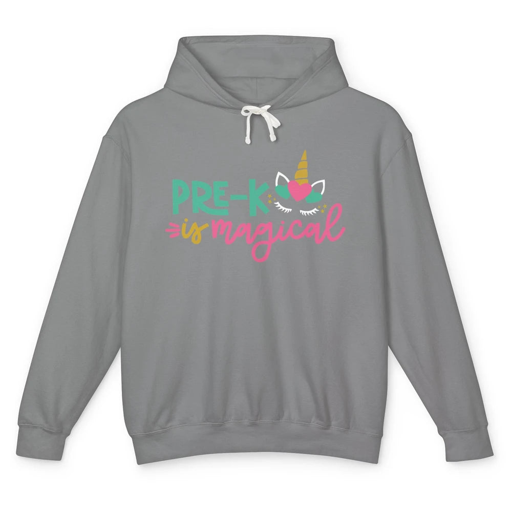 Unicorn Pre-K is Magical Preschool Squad Teacher Student Unisex Lightweight Hoodie