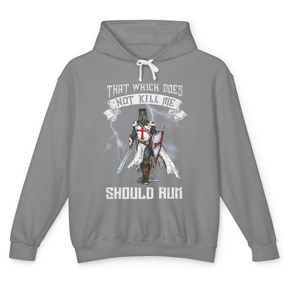 Knight Templar That Which Not Kill Me Should Run God Jesus Unisex Lightweight Hoodie