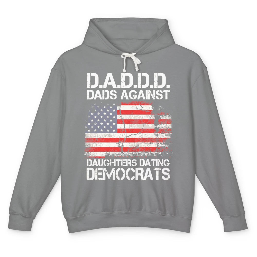 US Flag D.A.D.D.D Dads Against Daughters Dating Democrats Unisex Lightweight Hoodie