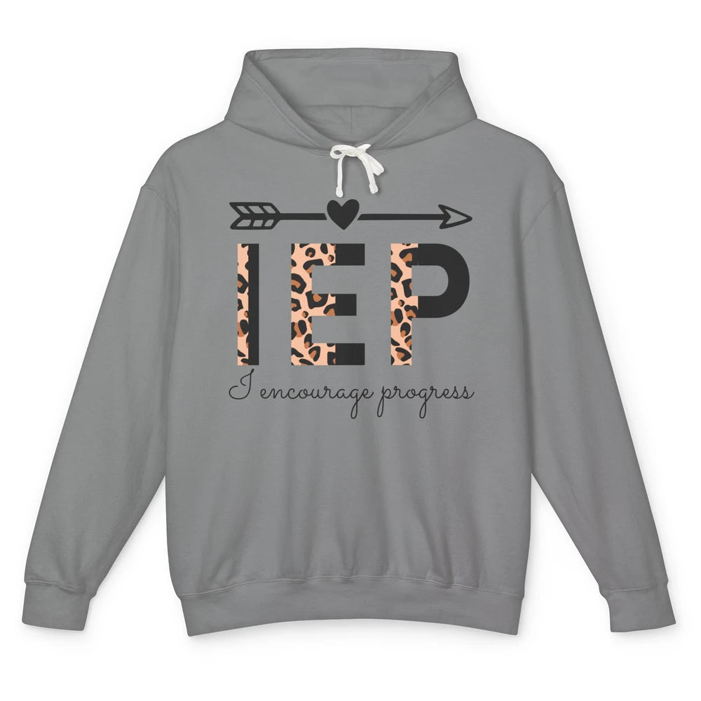 SPED Teacher I Encourage Progress IEP Squad Special Edu Gift Unisex Lightweight Hoodie