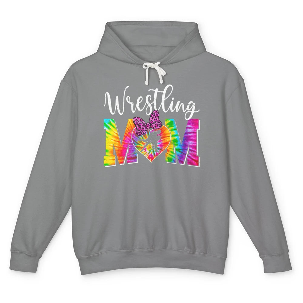 Vintage Sports Wrestling Mom Mama Martial Art Tie Dye Retro Unisex Lightweight Hoodie