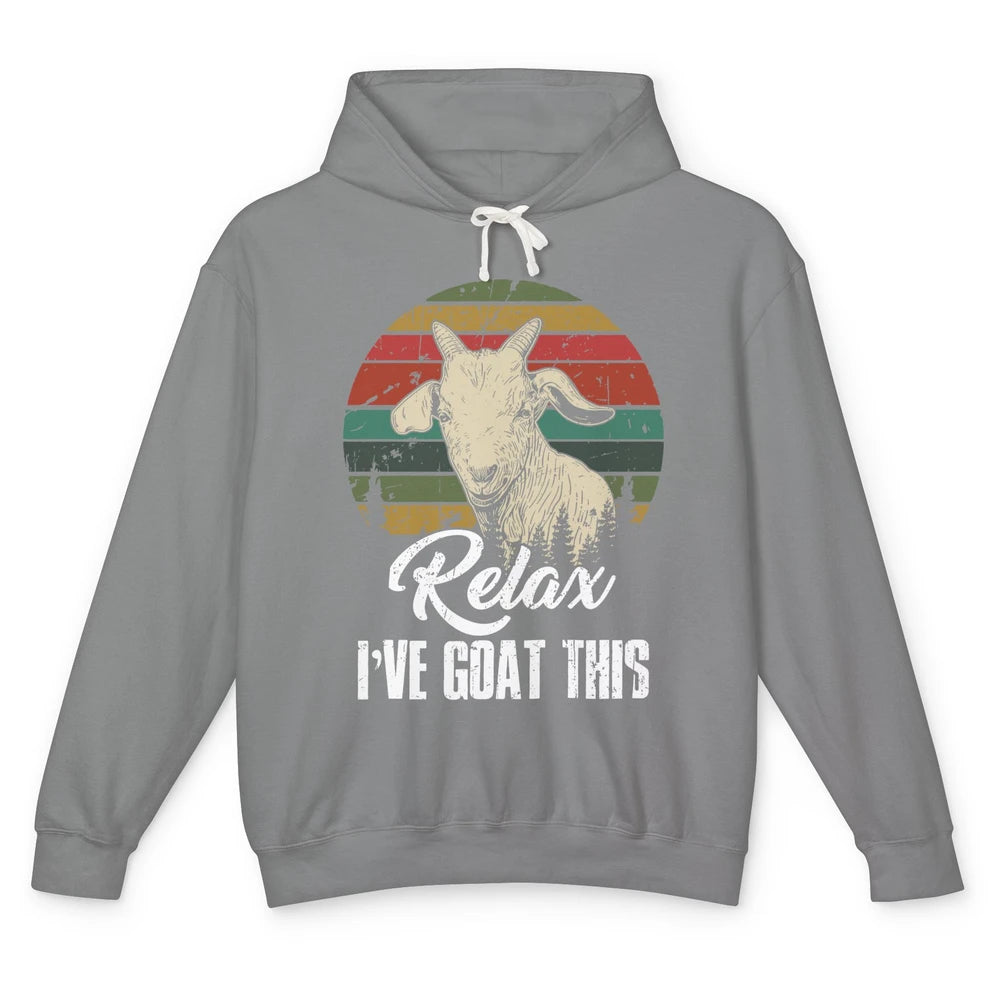 Vintage Goat I Goat This Farming Life Farmer Gift Men Women Unisex Lightweight Hoodie