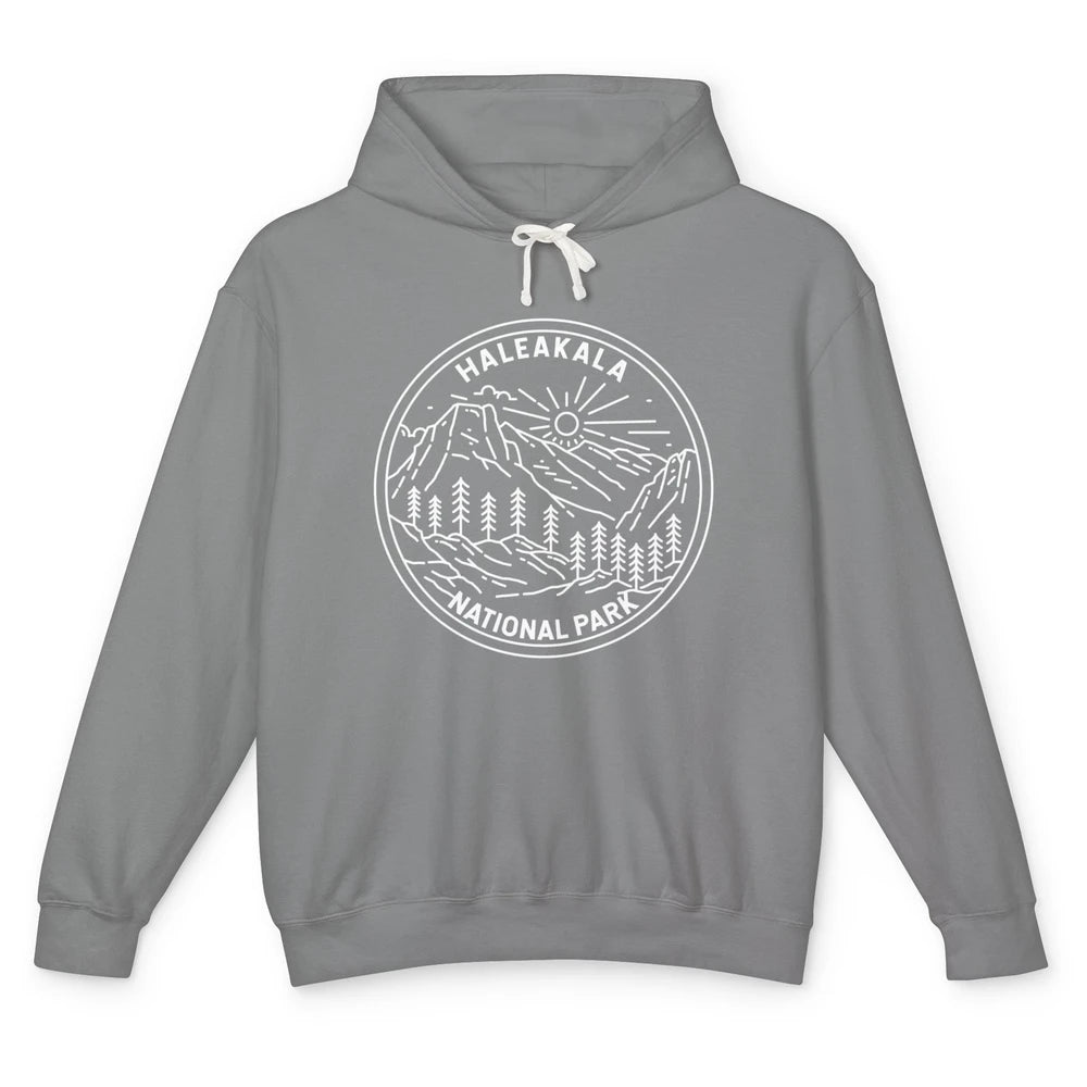 Haleakala Hawaii National Park Vintage Minimalist Paradise Unisex Lightweight Hoodie