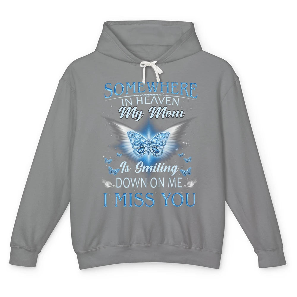 My Mom In Heaven Angel Wings Mother Memories Forever Love Unisex Lightweight Hoodie