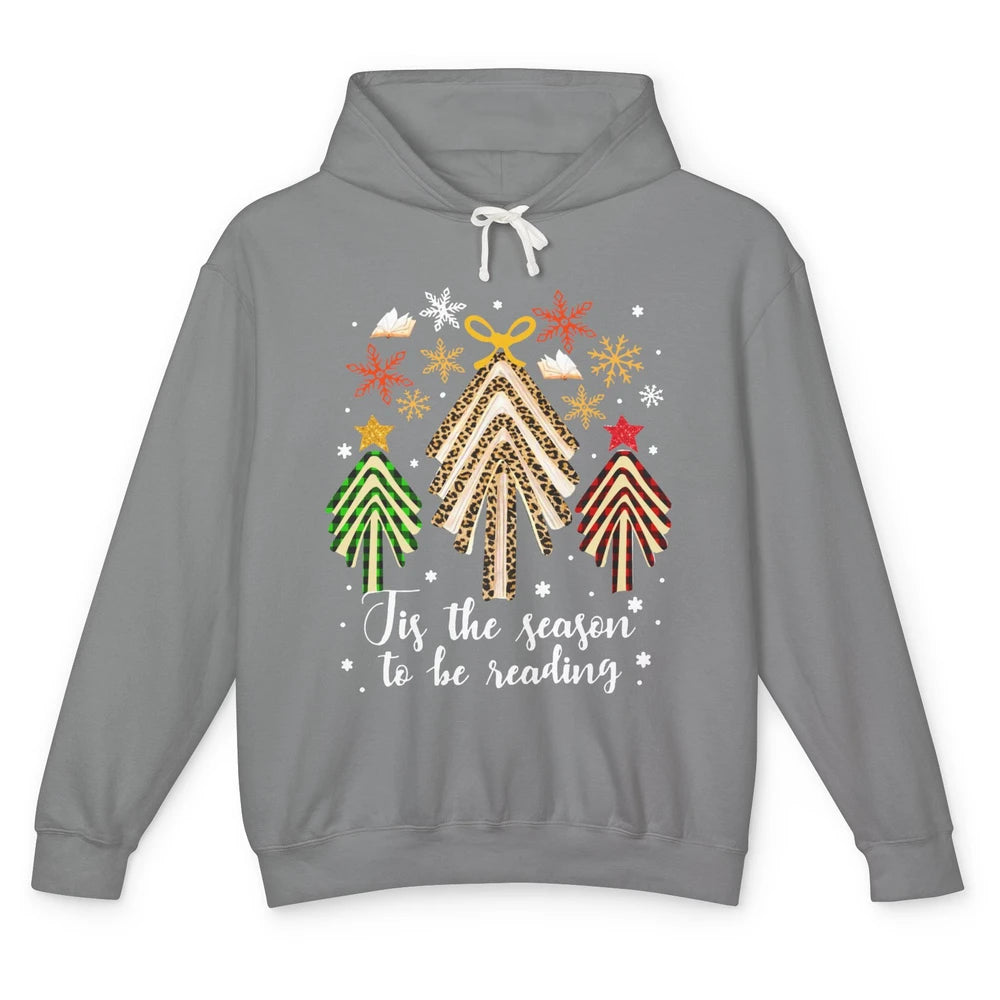 Books Christmas Tree Tis The Season To Be Reading Christmas Unisex Lightweight Hoodie