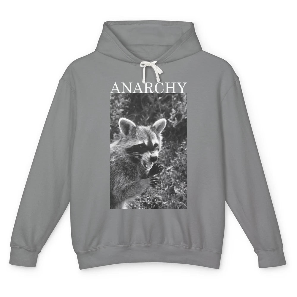 Funny Racoon Anarchy Trashed Racoon Panda Lovers Gift Unisex Lightweight Hoodie