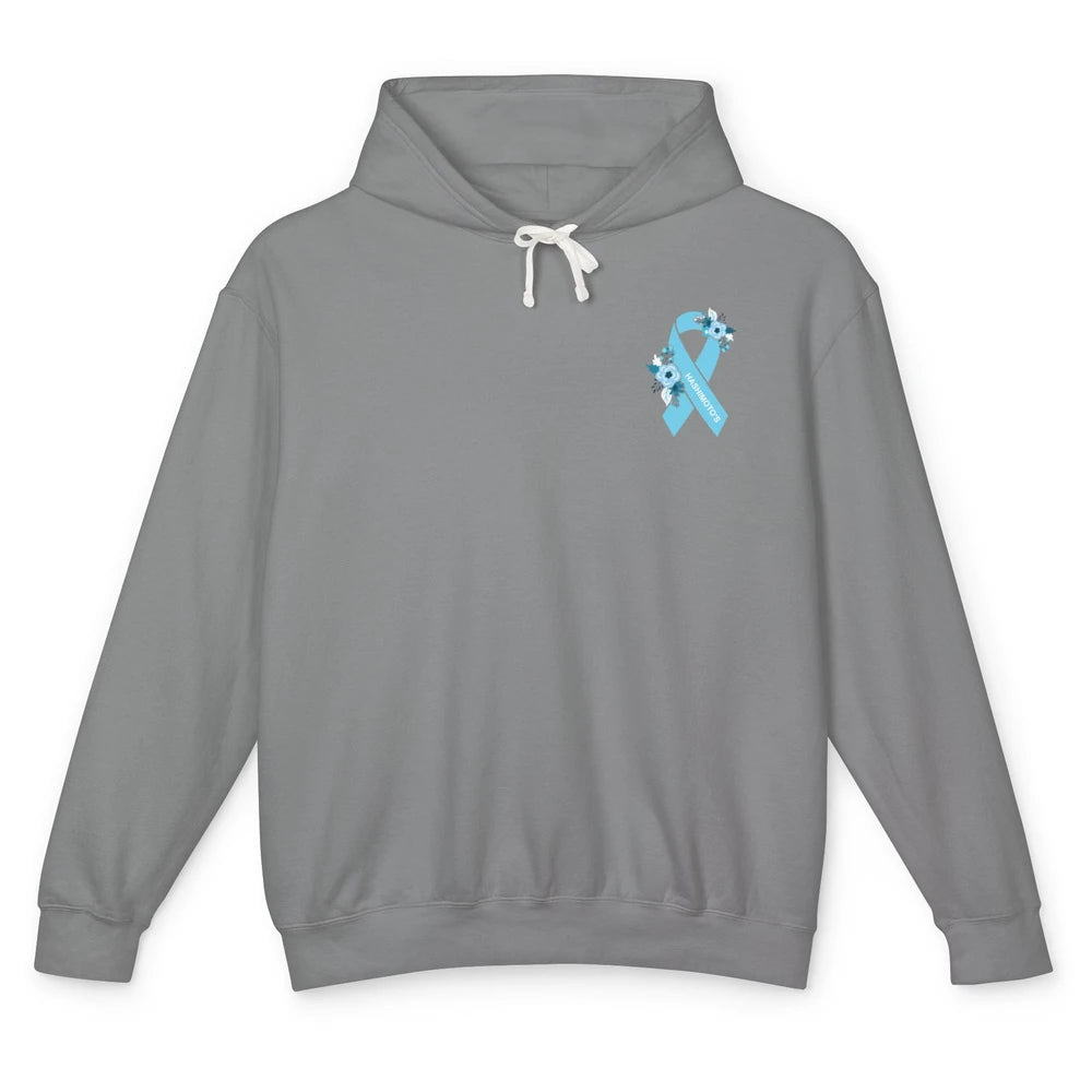 Hashimoto's Awareness Floral Teal Ribbon Hashimoto's Disease Unisex Lightweight Hoodie