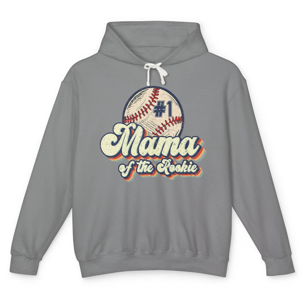 Mama Of Rookie Baseball Mom Softball Players Mother Mommy Unisex Lightweight Hoodie