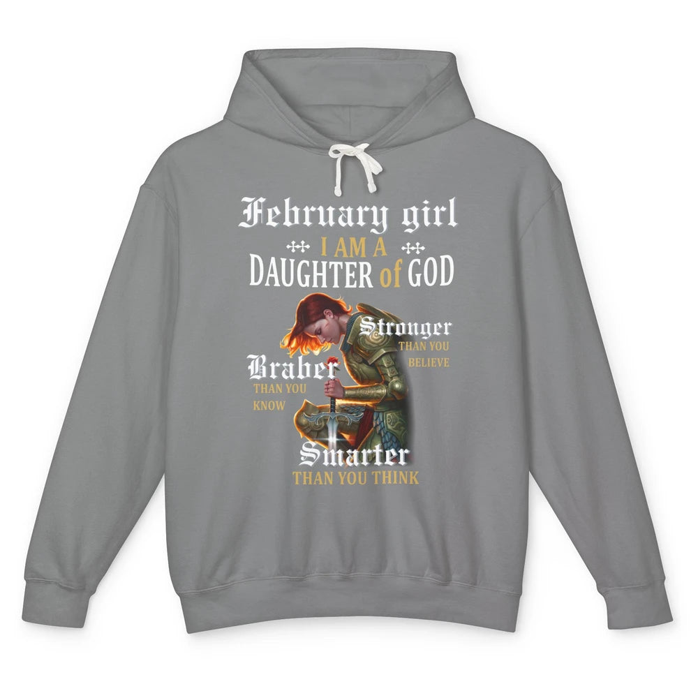 Birthday February Girl I'm A Daughter Of God Birthday Gift Unisex Lightweight Hoodie