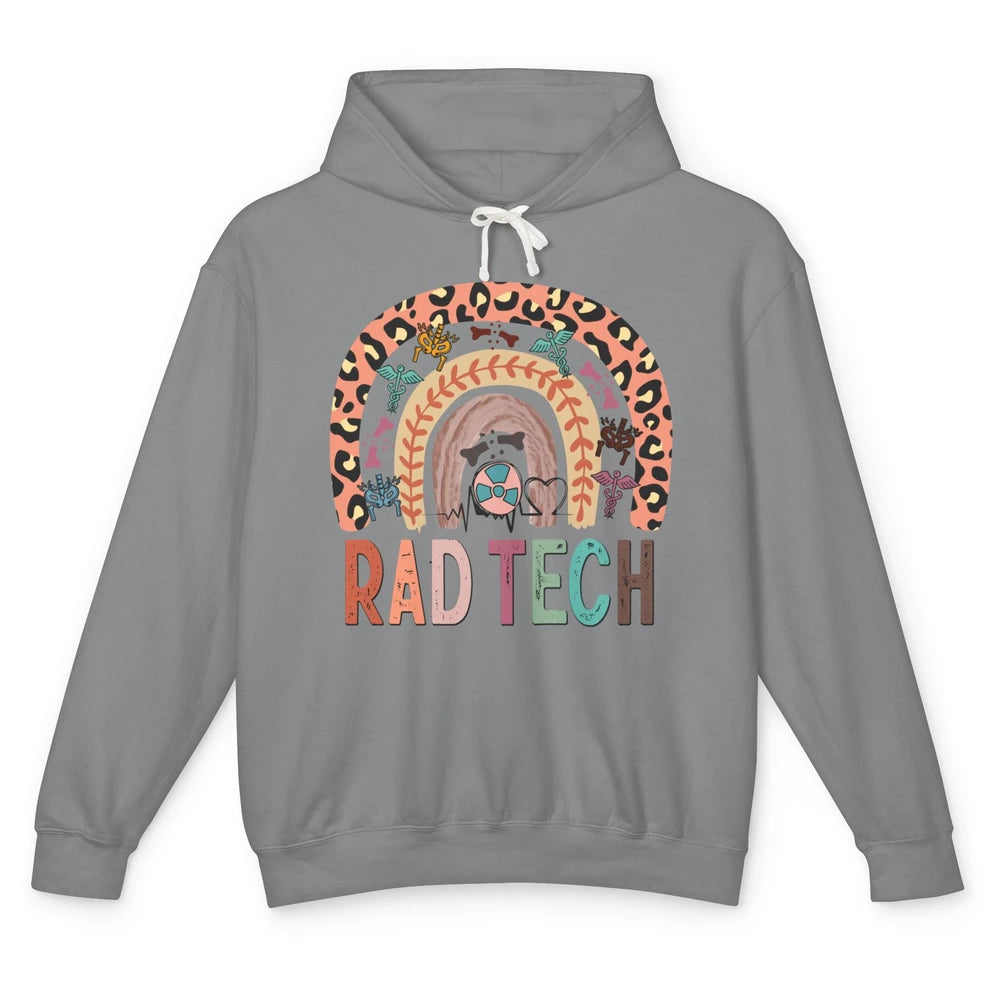 Leopard Rainbow X-ray Rad Tech Radiology Life X-ray Tech Unisex Lightweight Hoodie