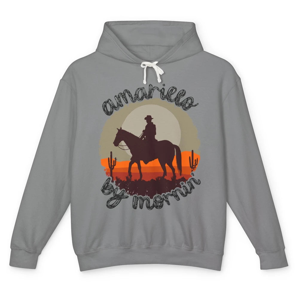 Vintage Cowboy Amarillo By Morning Desert Western Country Unisex Lightweight Hoodie