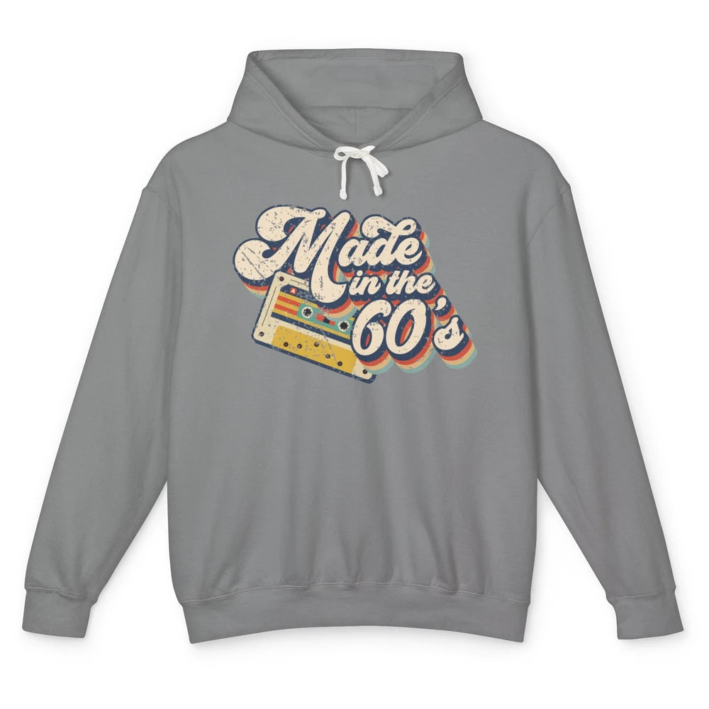 Retro Cassette Made In The 60's 1960s Born Birthday Day Gift Unisex Lightweight Hoodie