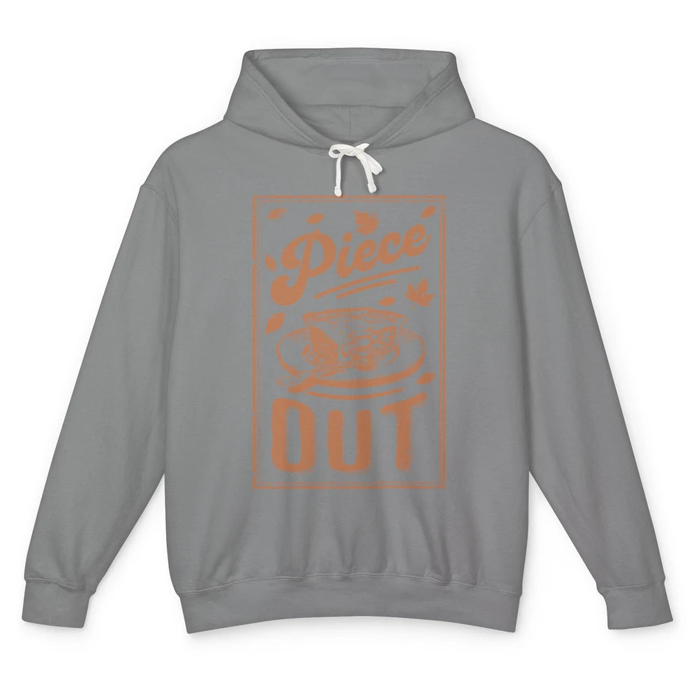 Retro Piece Out Pumpkin Pie Thanksgiving Dinner Fall Food Unisex Lightweight Hoodie