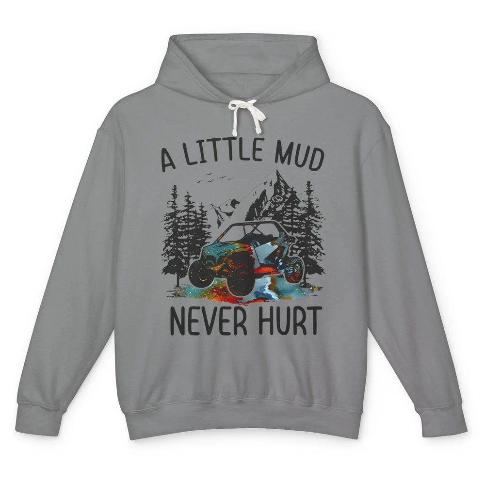 Retro UTV A Little Dirt Never Hurt Mud Riding SXS Offroad Unisex Lightweight Hoodie