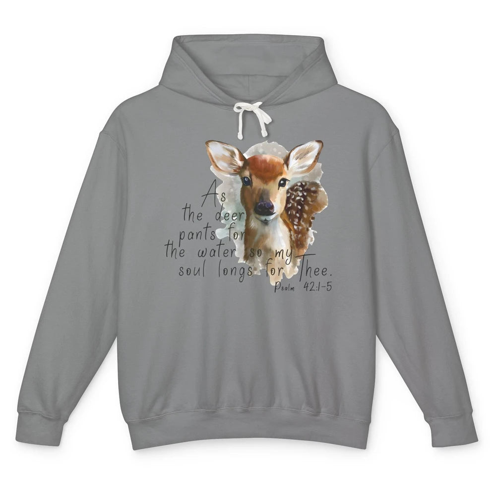 Christian As Deer Pants For The Water Bible Verse Religious Unisex Lightweight Hoodie