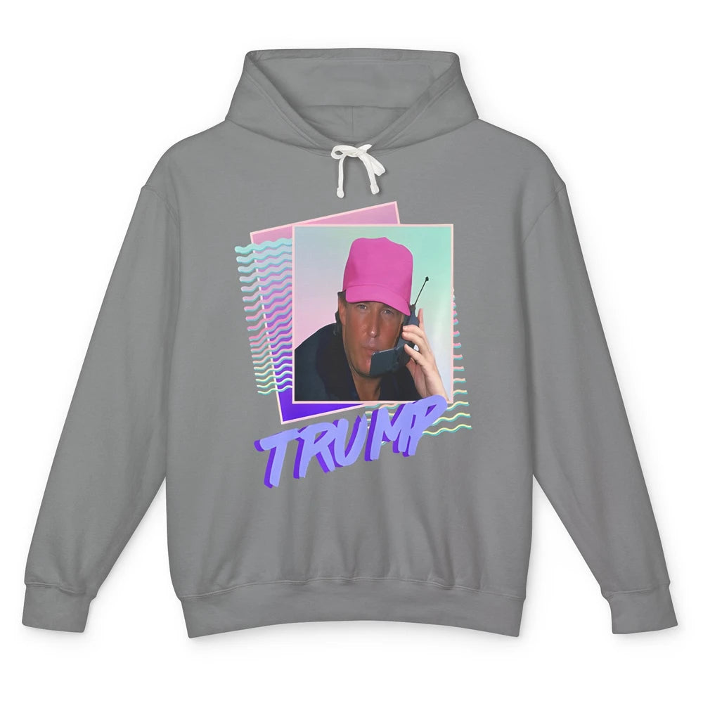 Funny Trump Pink Cap Making Phone Call Trump Lovers Unisex Lightweight Hoodie