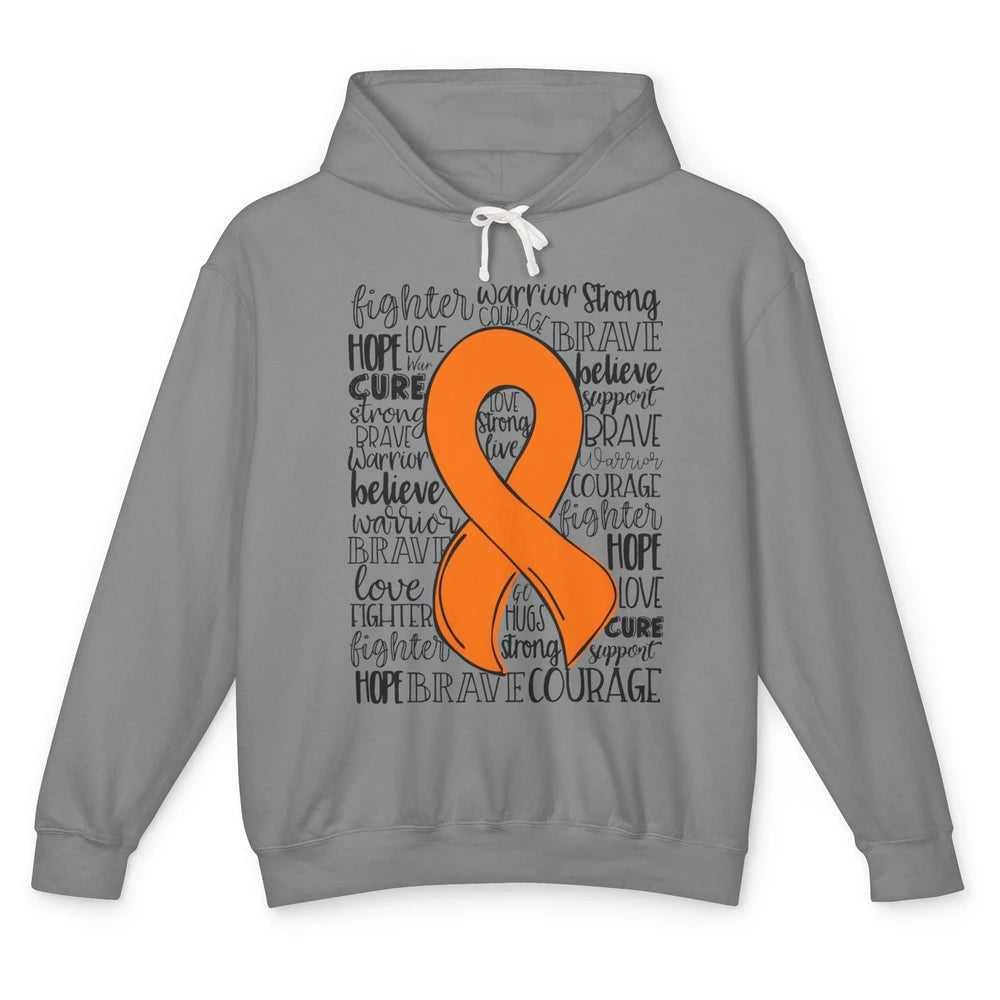 Functional Neurological Disorder FND Orange Ribbon Hope Love Unisex Lightweight Hoodie