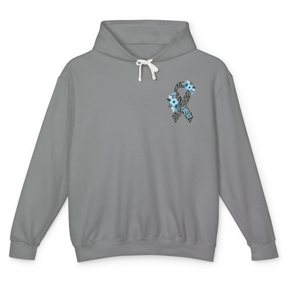 Hypermobility Spectrum Disorder Awareness HSD Zibra Ribbon Unisex Lightweight Hoodie