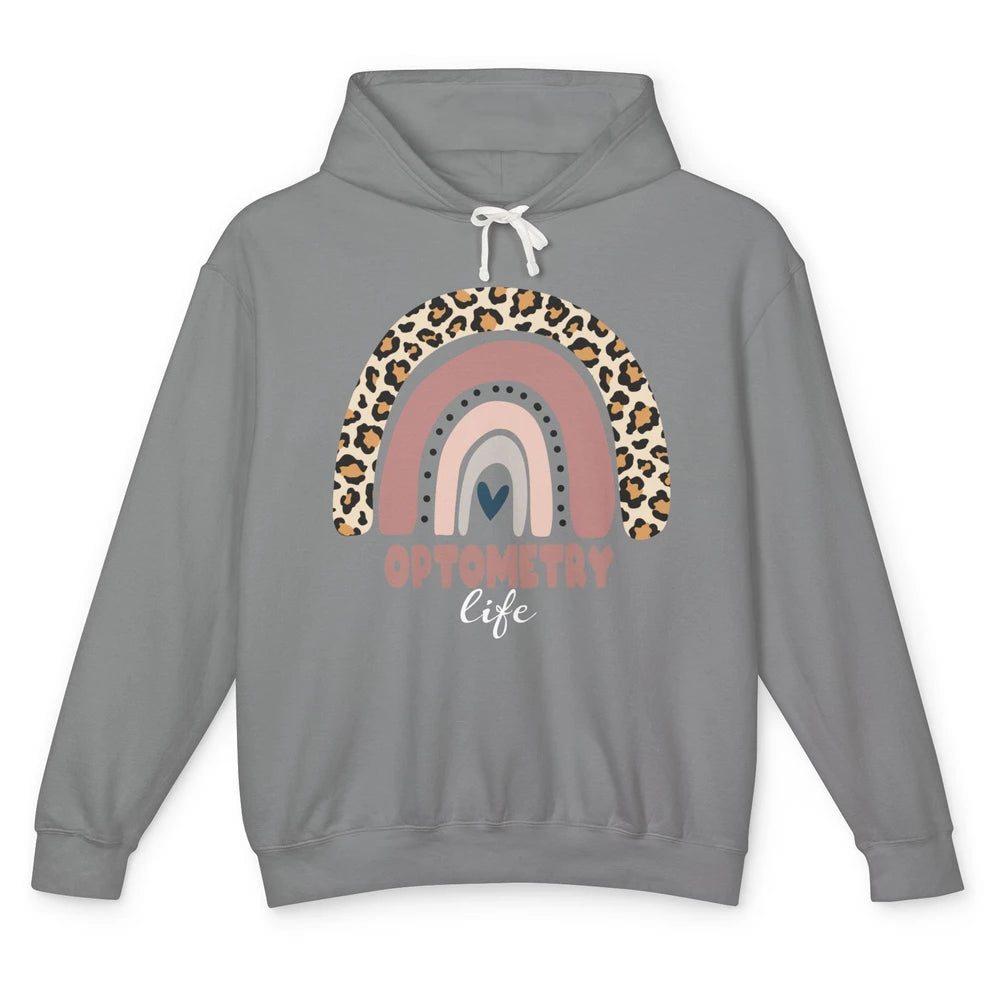 Optometry Life Leopard Rainbow Optometrist Optician Gift Unisex Lightweight Hoodie