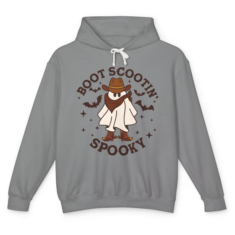 Cowboy Ghost Cowhide Boot Scooting Spooky Western Halloween Unisex Lightweight Hoodie