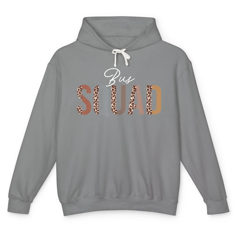 Leopard School Bus Driver Bus Squad Driving School Worker Unisex Lightweight Hoodie