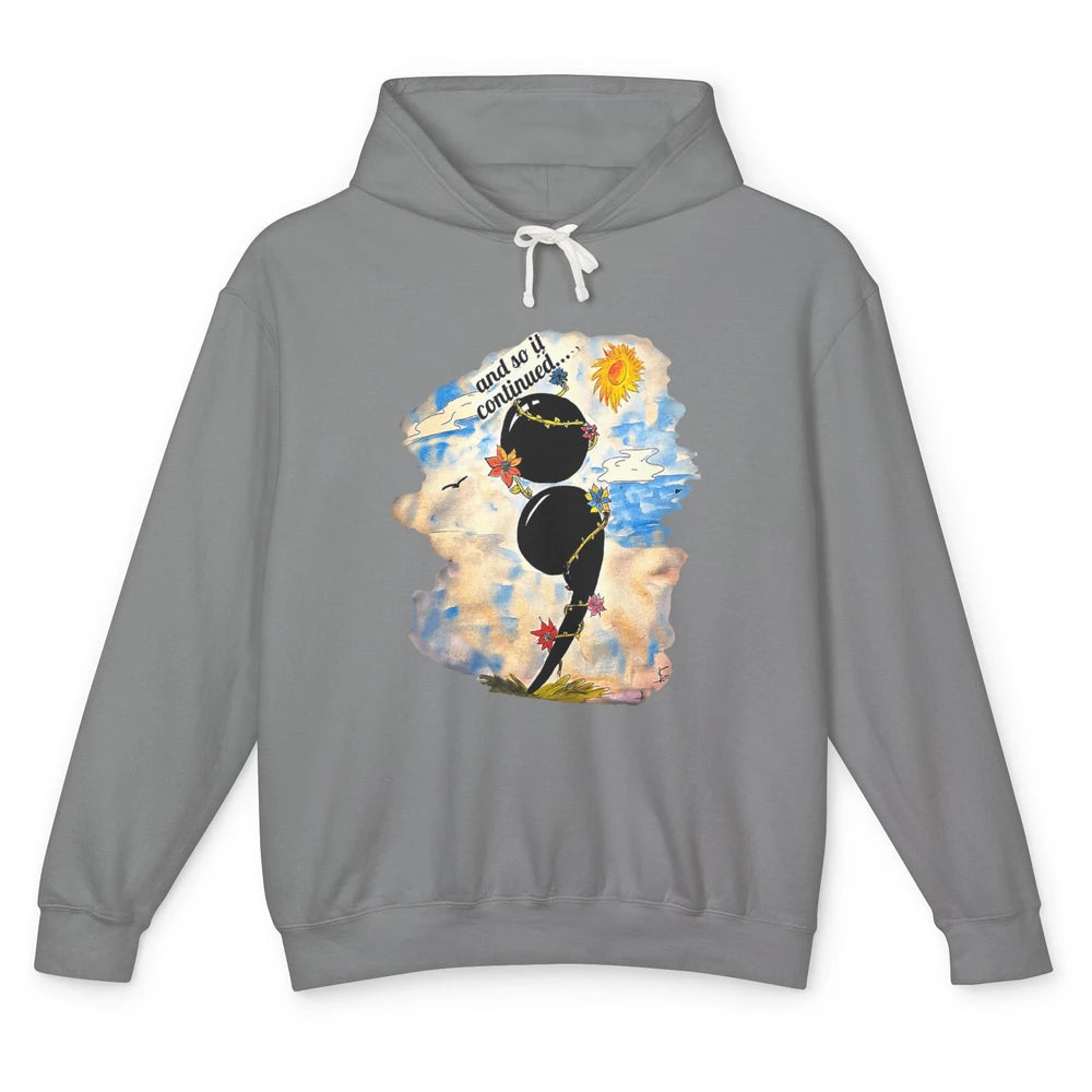 Semicolon Turquoise Blue Watercolor Suicide Prevention Month Unisex Lightweight Hoodie