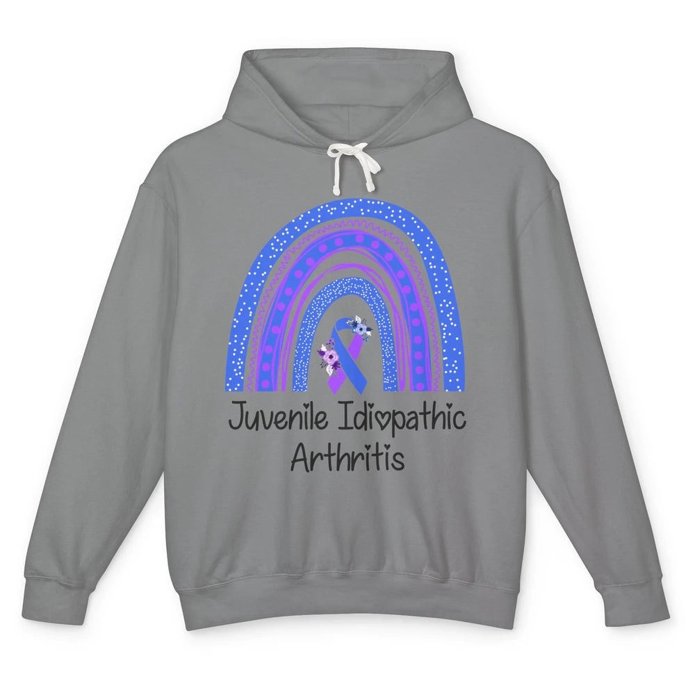 Juvenile Idiopathic Arthritis JIA Awareness Floral Rainbow Unisex Lightweight Hoodie