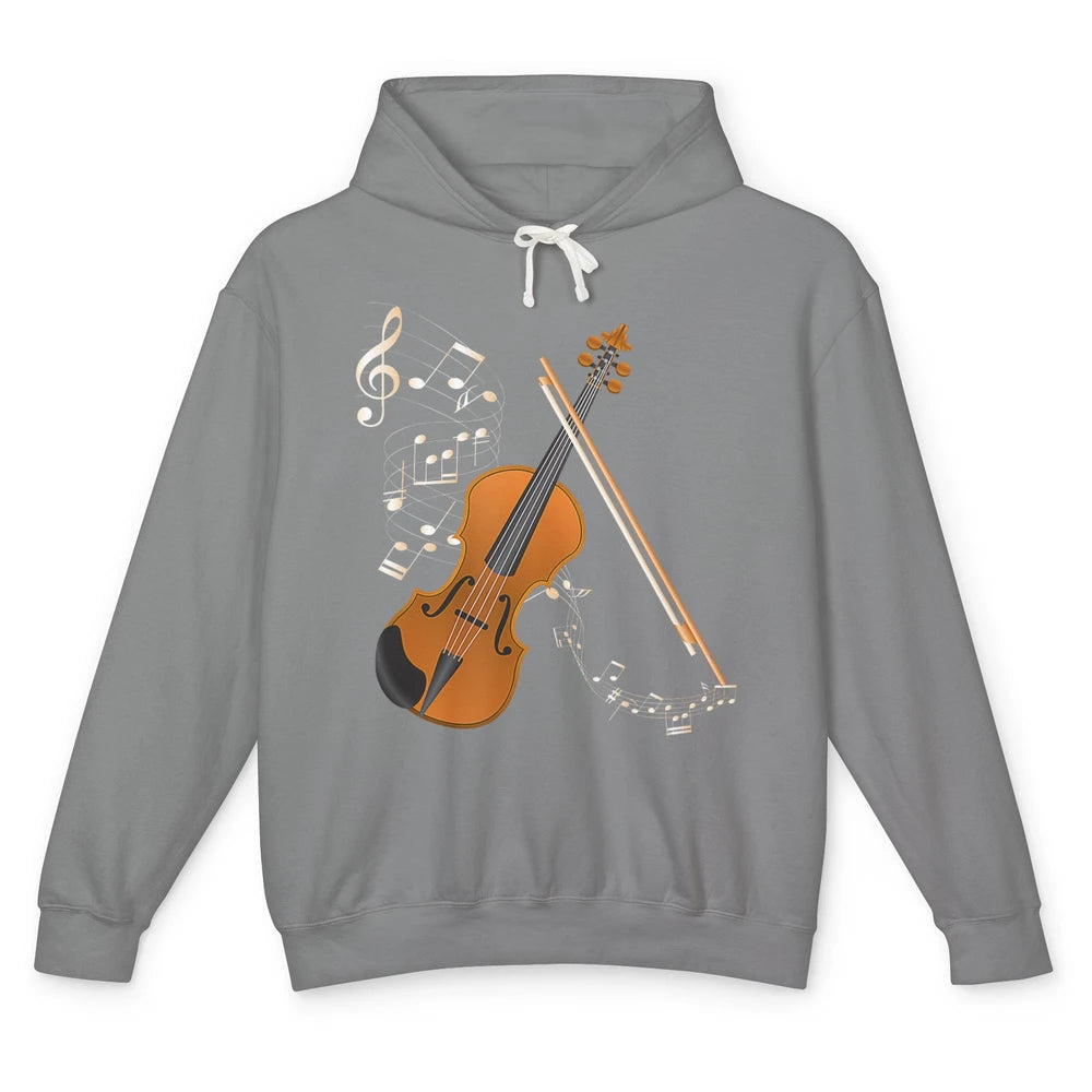 Orchestra Violin Player Retro Violinist Musical Instrument Unisex Lightweight Hoodie