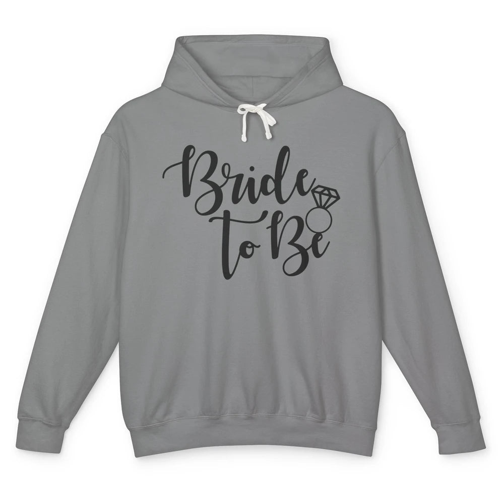 Bride To Be Wedding Ring Future Mrs. Engagement Bachelorette Unisex Lightweight Hoodie