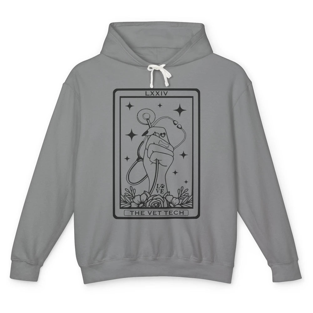 The Vet Tech Tarot Card Veterinary Tech Vet Nurse Halloween Unisex Lightweight Hoodie