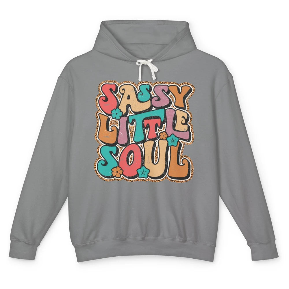 Retro Boho Groovy Sassy Little Soul Western Hippie Cowgirl Unisex Lightweight Hoodie