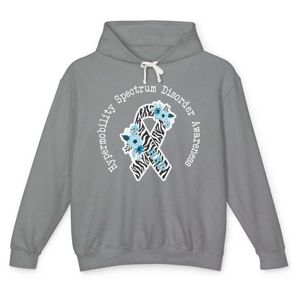 Hypermobility Spectrum Disorder Awareness HSD Zibra Ribbon Unisex Lightweight Hoodie