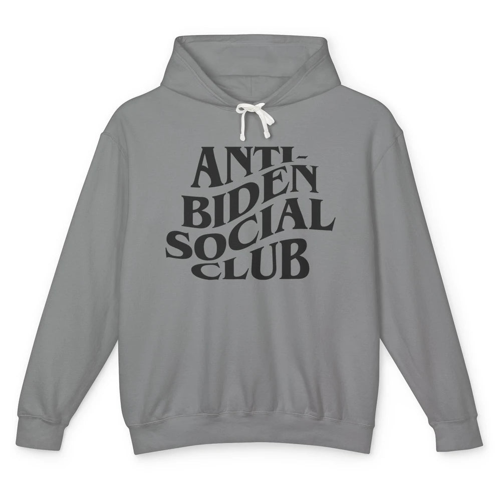 Anti Liberals Anti Biden Social Club Conservative US Flag Unisex Lightweight Hoodie