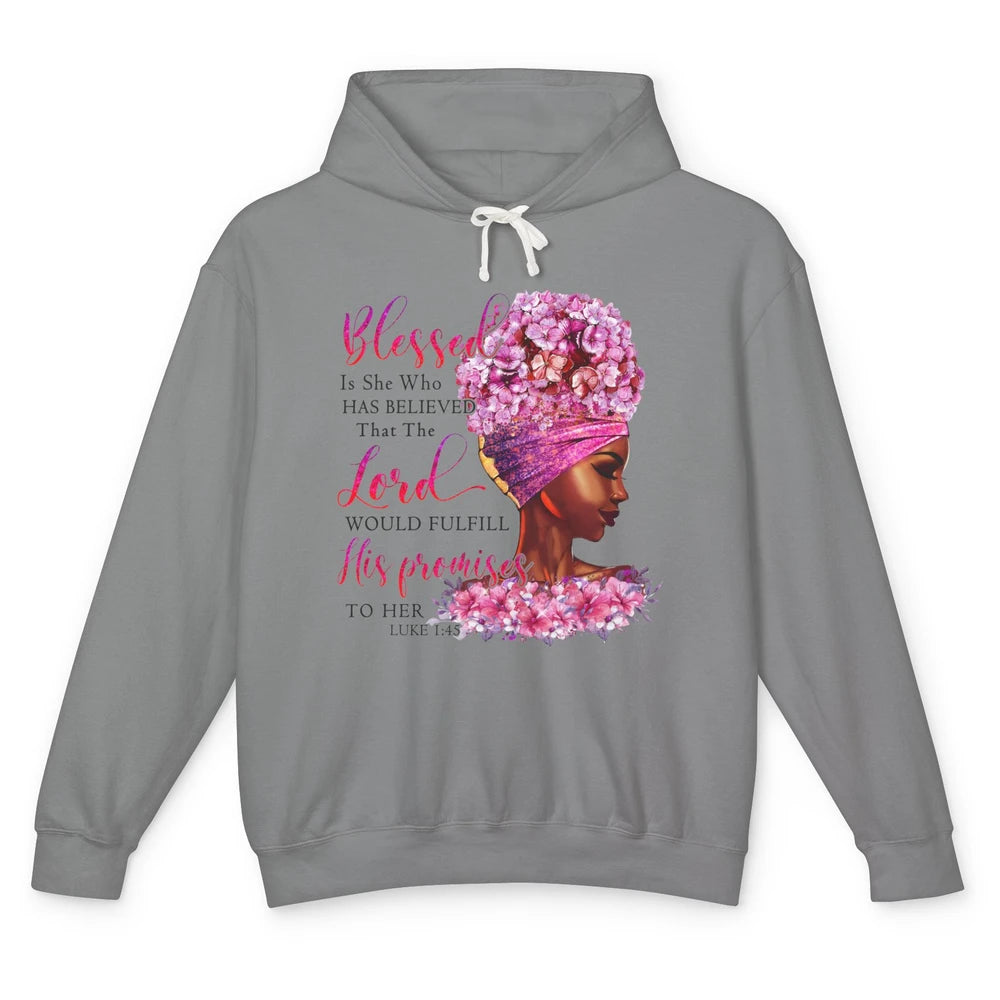 Black Girl In The Midst Of Storm Believe In God Christian Unisex Lightweight Hoodie