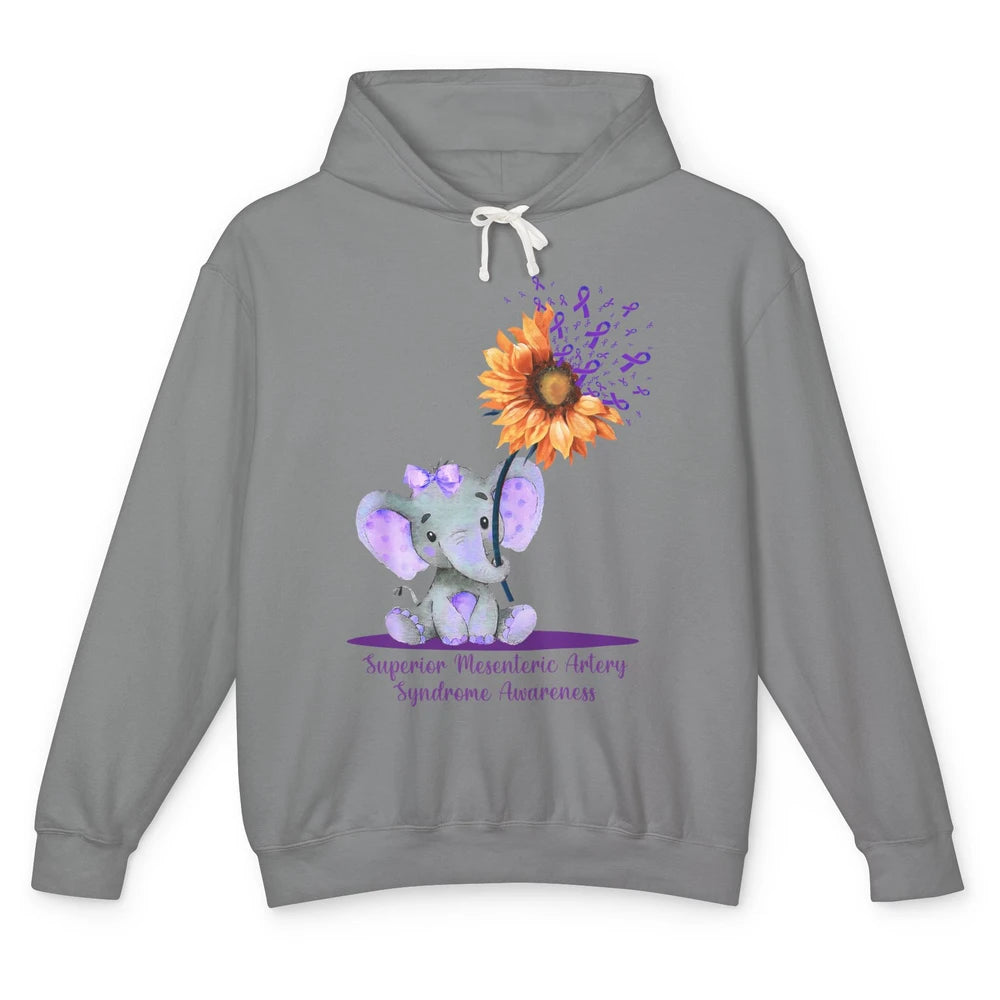 Superior Mesenteric Artery Syndrome Baby Elephant Sunflower Unisex Lightweight Hoodie