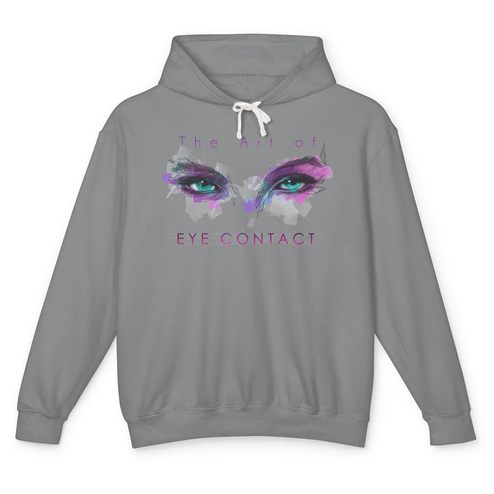 Art Eye Contact Optometry Ophthalmology Optician Watercolor Unisex Lightweight Hoodie