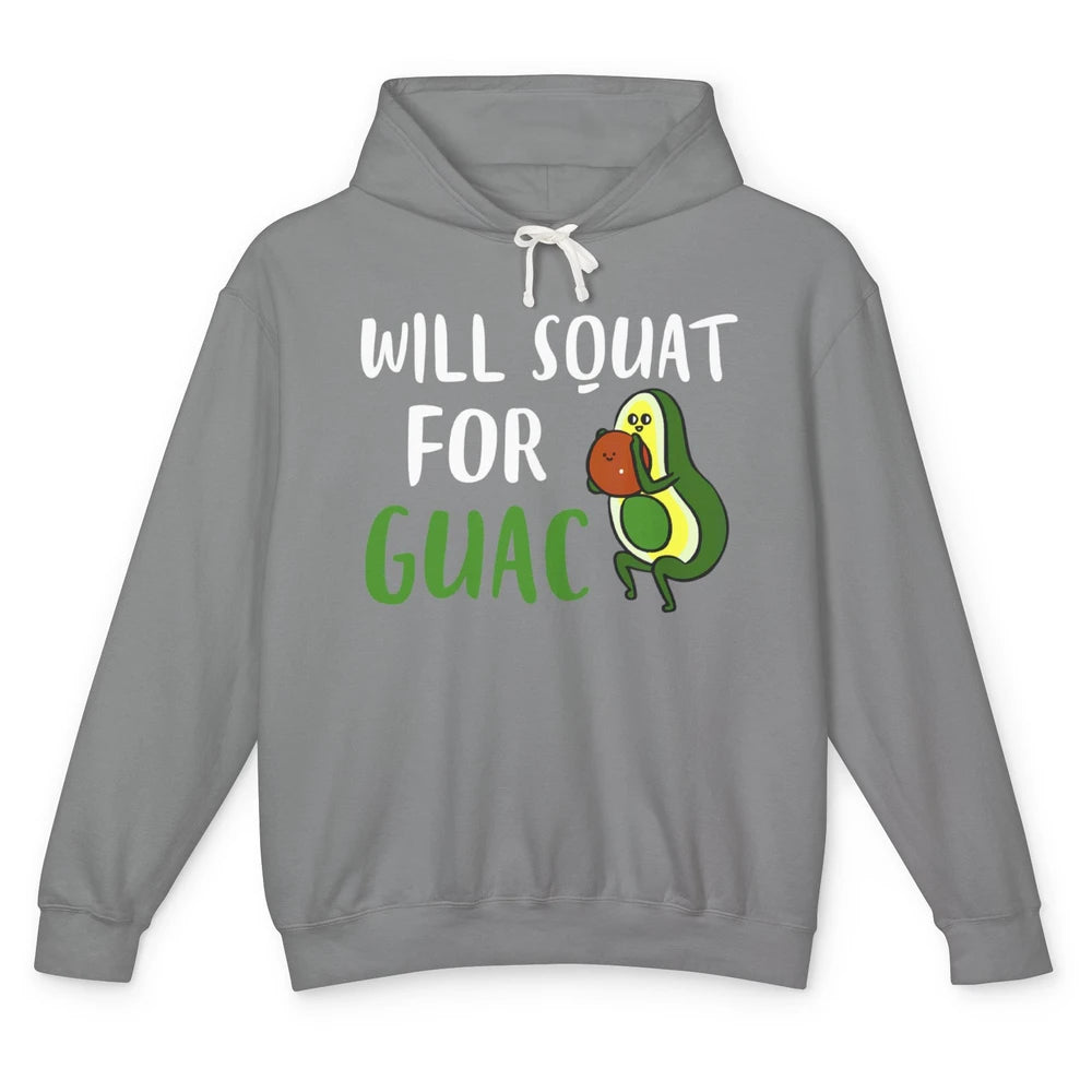 Funny Will Squad For Guac Guacamole Avocado Workout Gym Pun Unisex Lightweight Hoodie