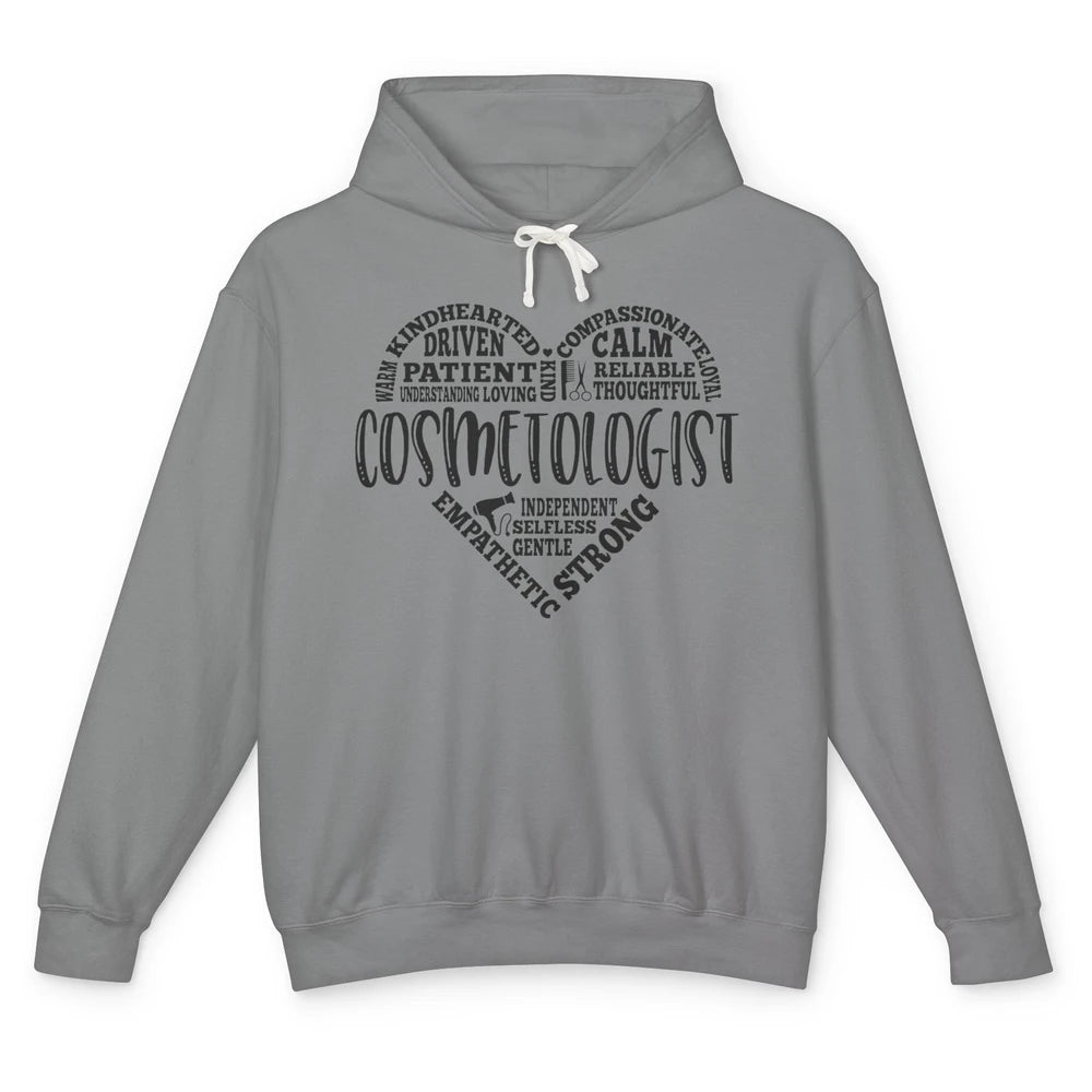 Cosmetologist Typography Cosmetology Beautician Appreciation Unisex Lightweight Hoodie