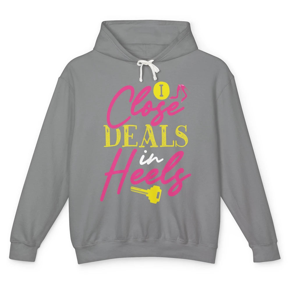 Real Estate Agent Women Closing Deals In High Heels Realtor Unisex Lightweight Hoodie