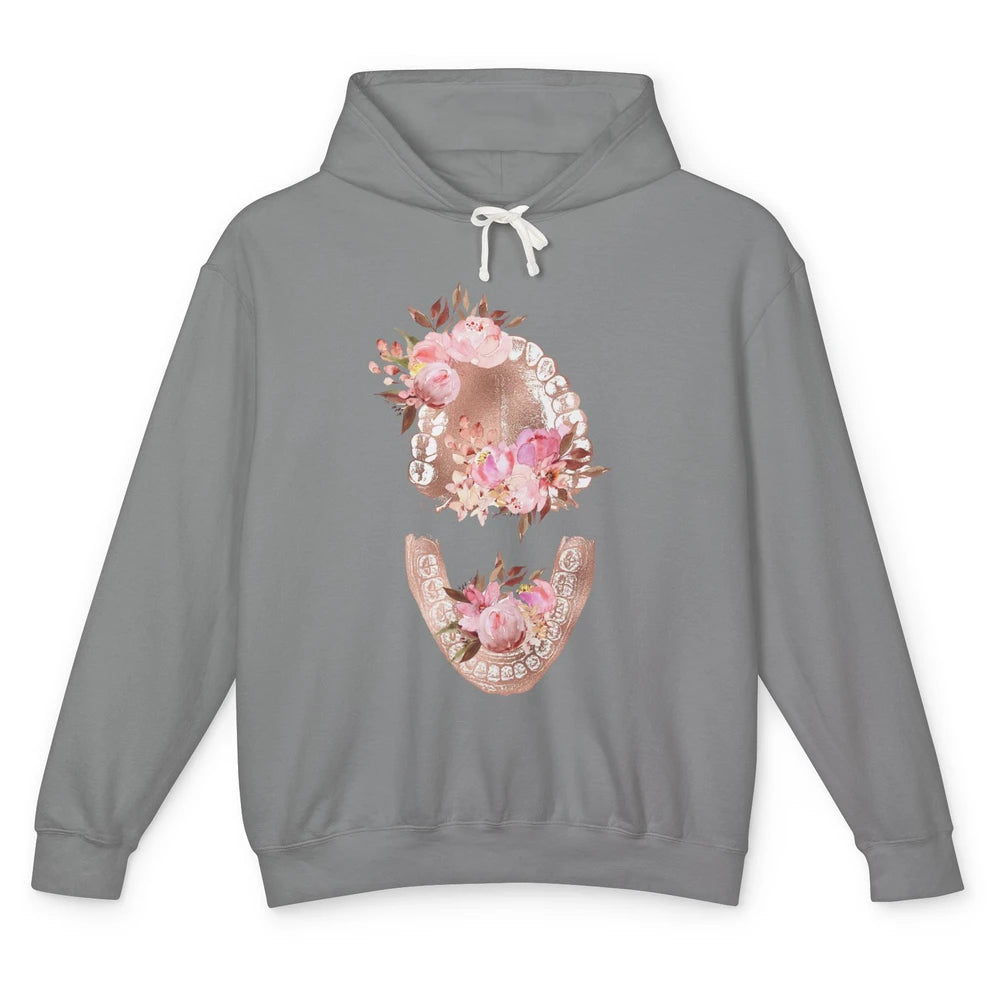 Vintage Floral Tooth Dental Hygienist Dentist Life Unisex Lightweight Hoodie