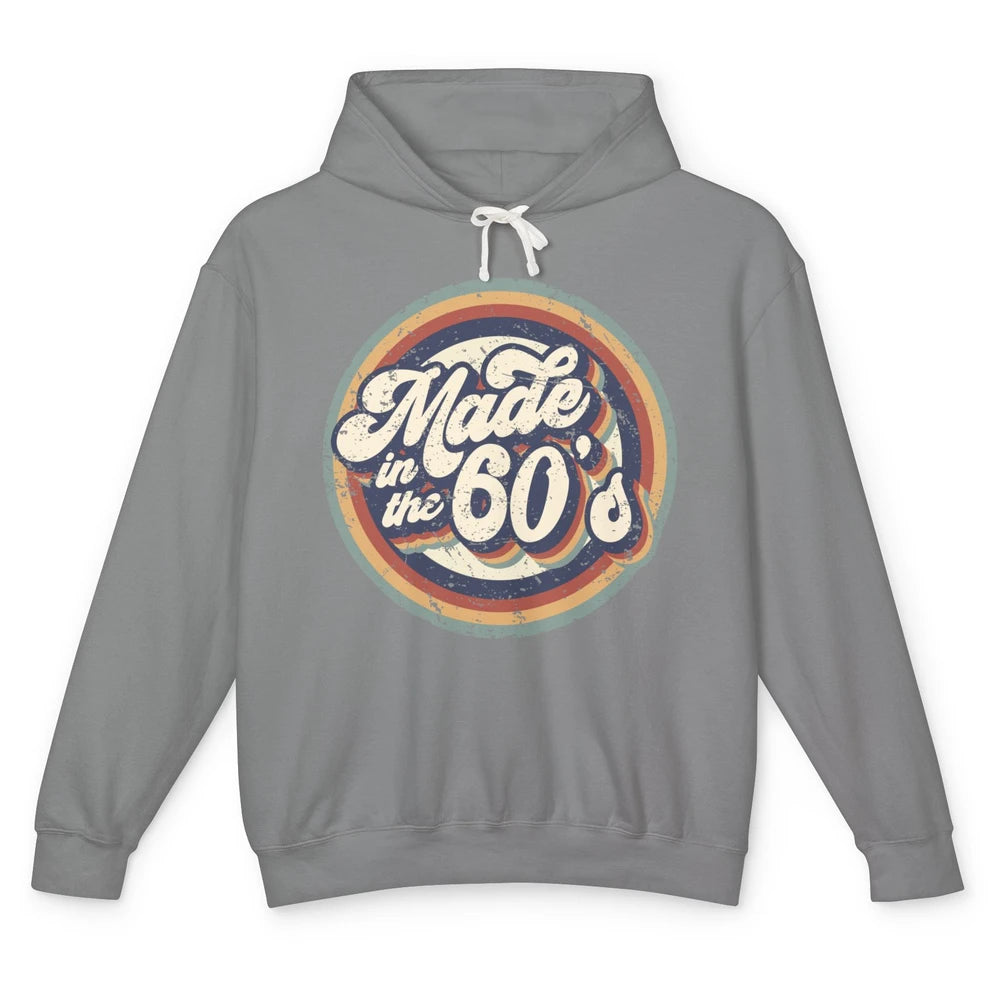 Retro Vintage Made In The 60's 1960s Born Birthday Day Gift Unisex Lightweight Hoodie