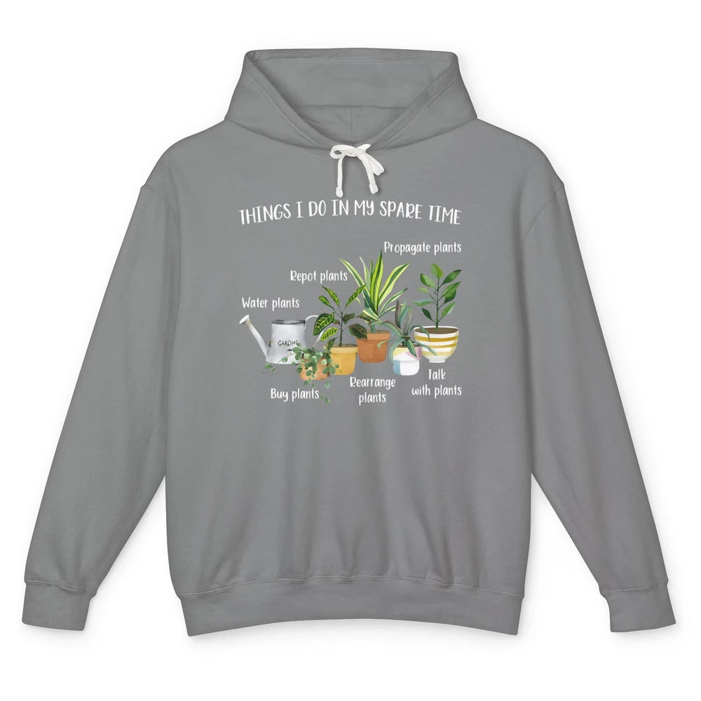 Things I Do In Spare Time Floral Plants Mom Botanical Garden Unisex Lightweight Hoodie