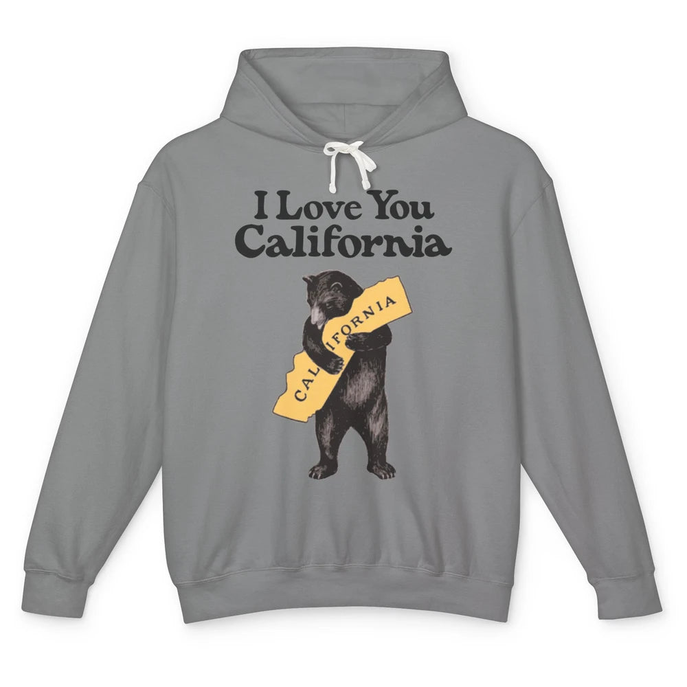 Retro 90s Vintage California Bear Hug Beach Summer Travel Unisex Lightweight Hoodie