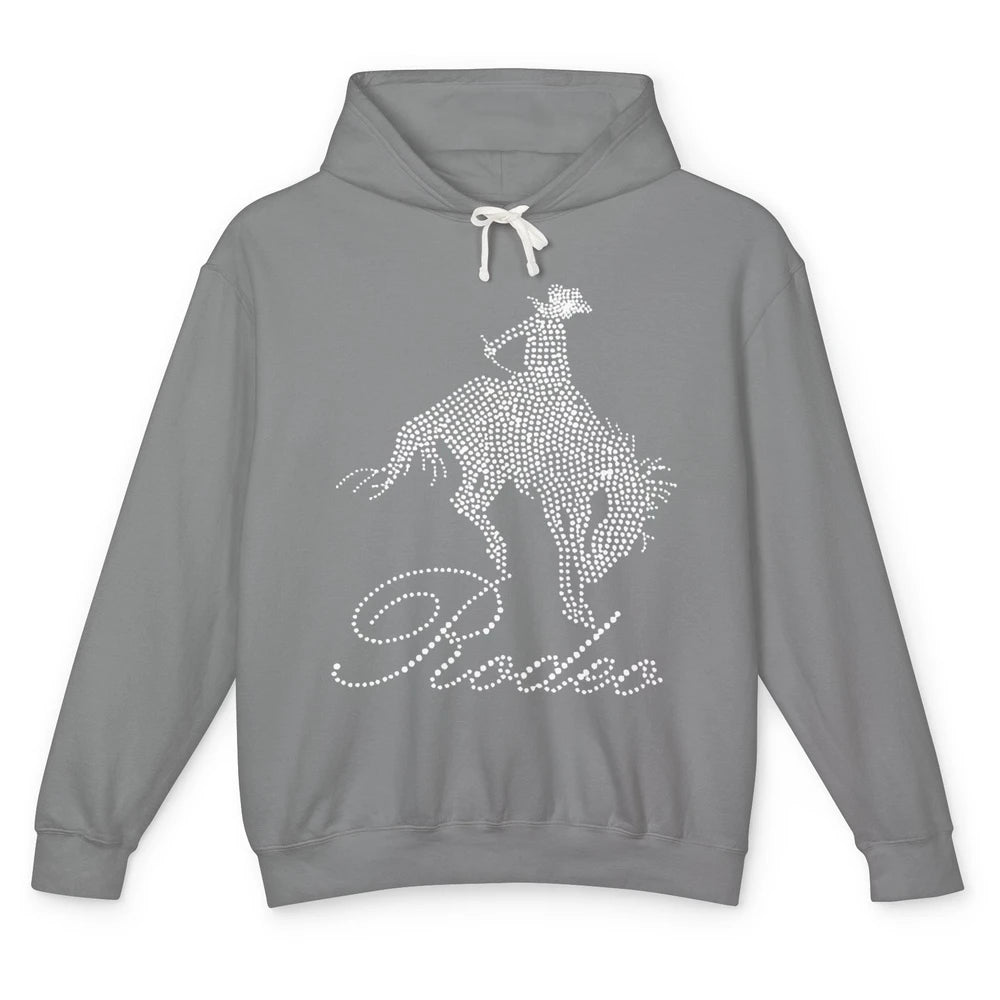 Western Cowgirl Bling Rhinestone Country Cowboy Riding Horse Unisex Lightweight Hoodie