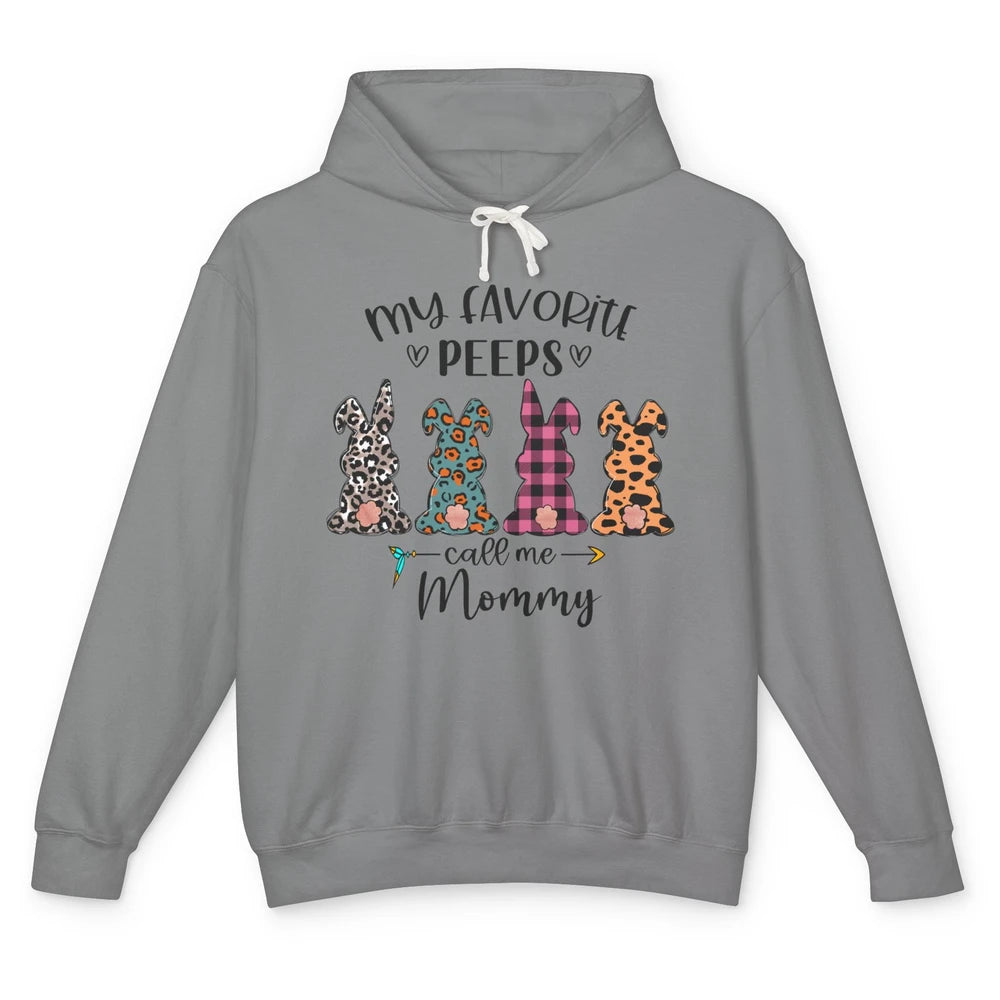 Easter Mom My Favorite Peeps Calls Me Mommy Easter Bunny Unisex Lightweight Hoodie