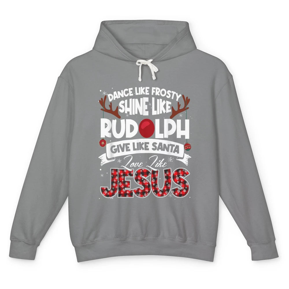 Merry Christmas Santa Frosty Rudolph Jesus Xmas God Reindeer Unisex Lightweight Hoodie