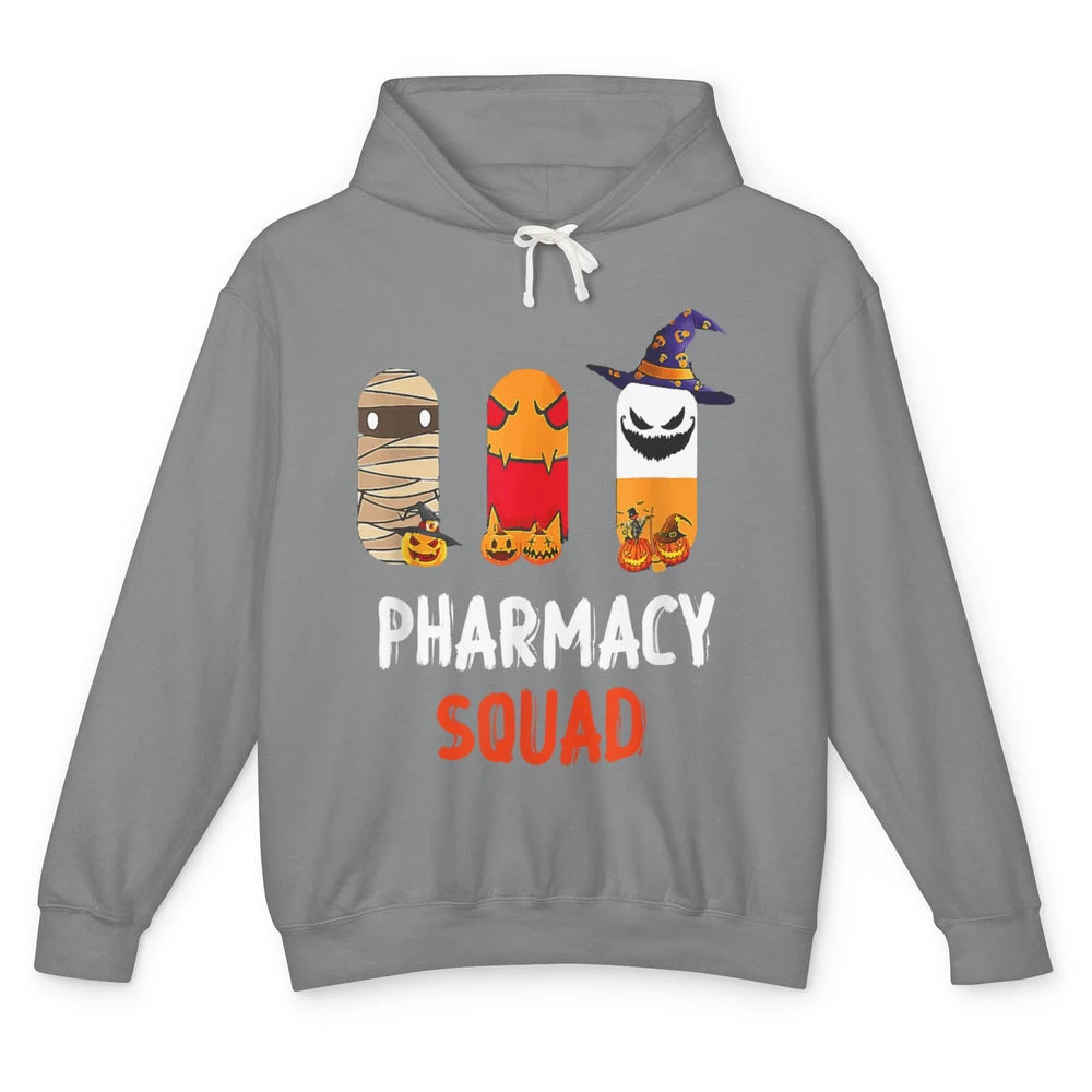 Funny Pharmacy Squad Witch Tablet Nurse Halloween Spooky Boo Unisex Lightweight Hoodie