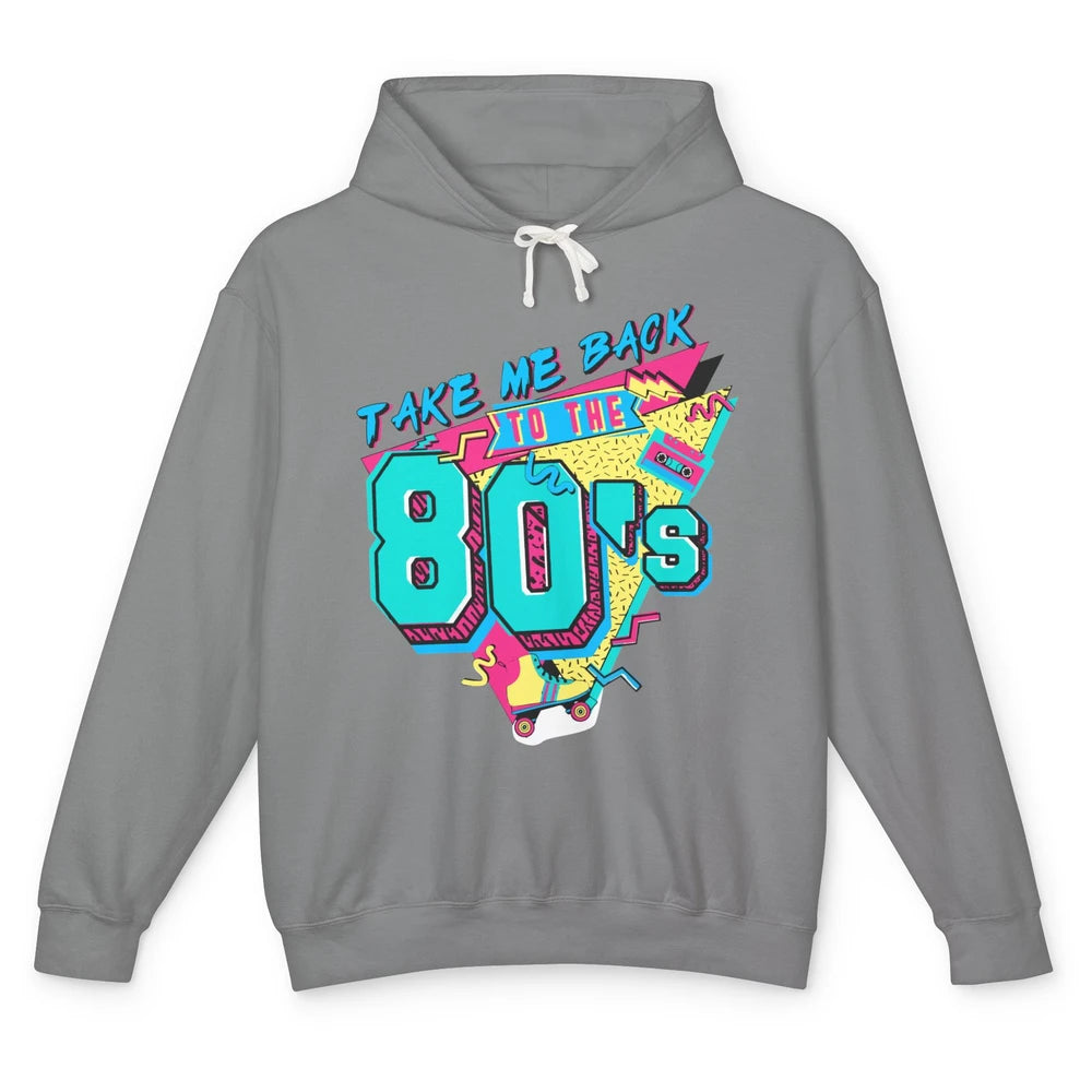 Take Me Back To The 80s Retro 1980s Cassette Made In The 80s Unisex Lightweight Hoodie