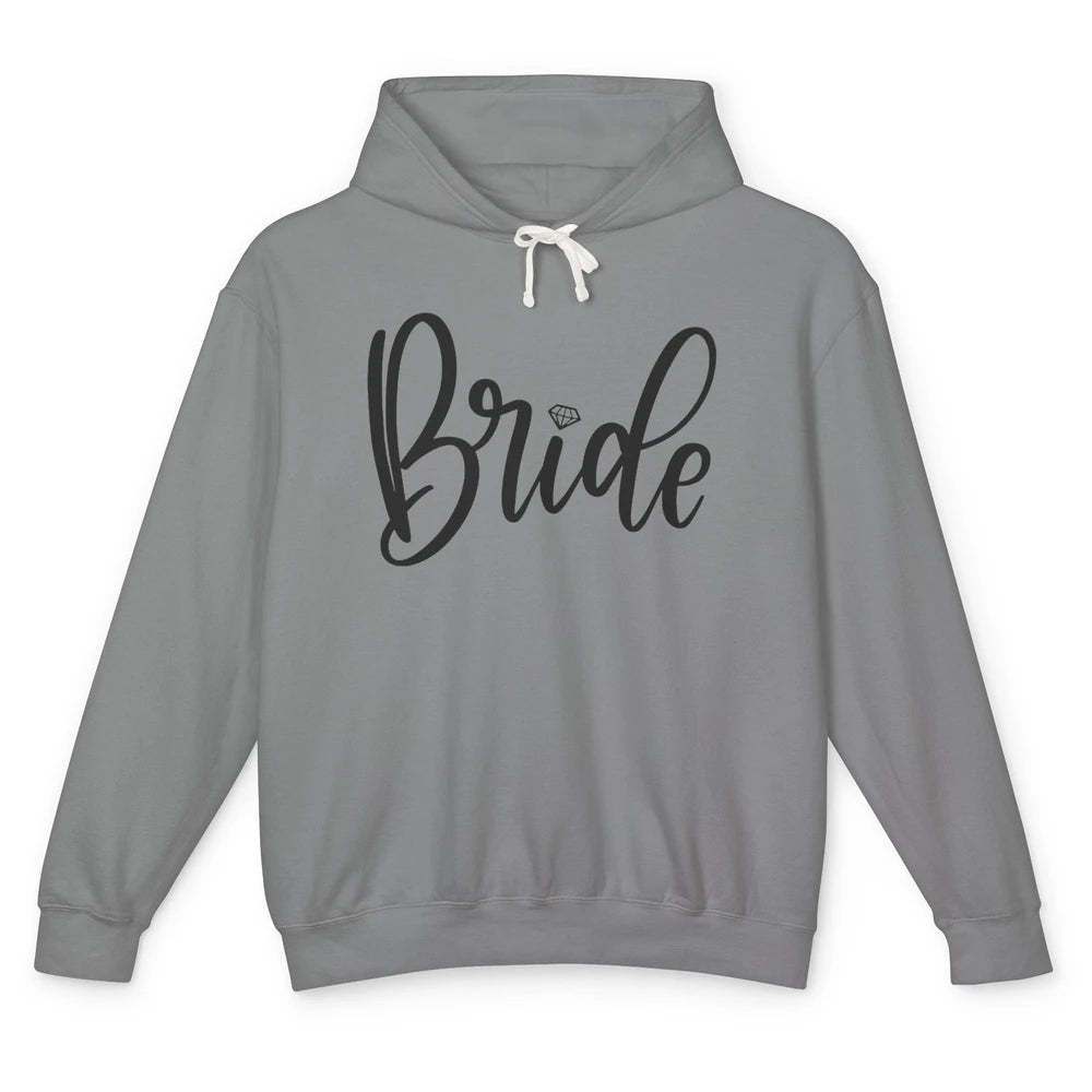 Bride To Be Diamond Ring Future Mrs. Engagement Bachelorette Unisex Lightweight Hoodie